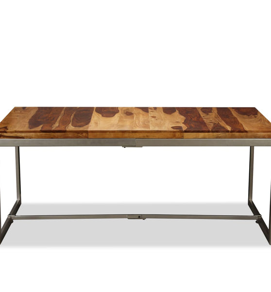 Esstisch Massivholz und Stahl 180 cm