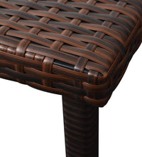 Sonnenliegen 2 Stk. mit Tisch Poly Rattan Braun