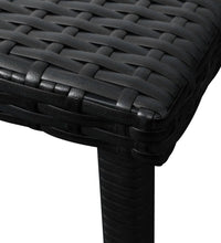 Sonnenliegen 2 Stk. mit Tisch Poly Rattan Schwarz