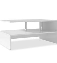 Couchtisch Holzwerkstoff 90x59x42 cm Weiß