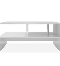 Couchtisch Holzwerkstoff 90x59x42 cm Weiß