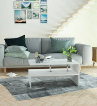 Couchtisch Holzwerkstoff 90x59x42 cm Weiß