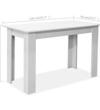3-tlg. Essgruppe Tisch und Bänke Holzwerkstoff Weiß