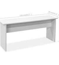 3-tlg. Essgruppe Tisch und Bänke Holzwerkstoff Weiß