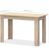3-tlg. Essgruppe Tisch und Bänke Holzwerkstoff Eiche
