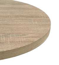 Bistrotisch MDF und Stahl Rund 80 x 75 cm Eichenoptik