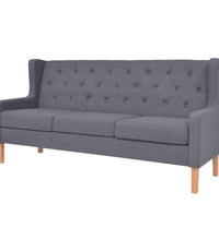 2-tlg. Sofa-Set Stoff Grau
