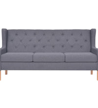 2-tlg. Sofa-Set Stoff Grau