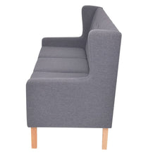 2-tlg. Sofa-Set Stoff Grau