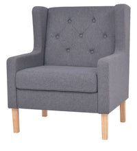 2-tlg. Sofa-Set Stoff Grau