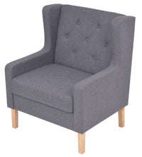 2-tlg. Sofa-Set Stoff Grau