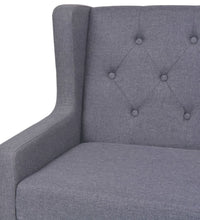 2-tlg. Sofa-Set Stoff Grau