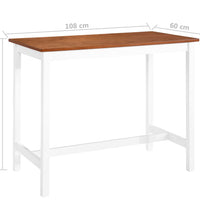Bartisch Massivholz 108x60x91 cm