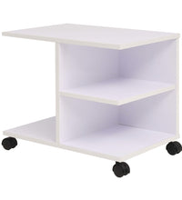 Beistelltisch mit Rollen 50×35×42 cm Weiß