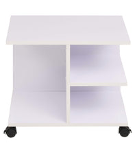 Beistelltisch mit Rollen 50×35×42 cm Weiß