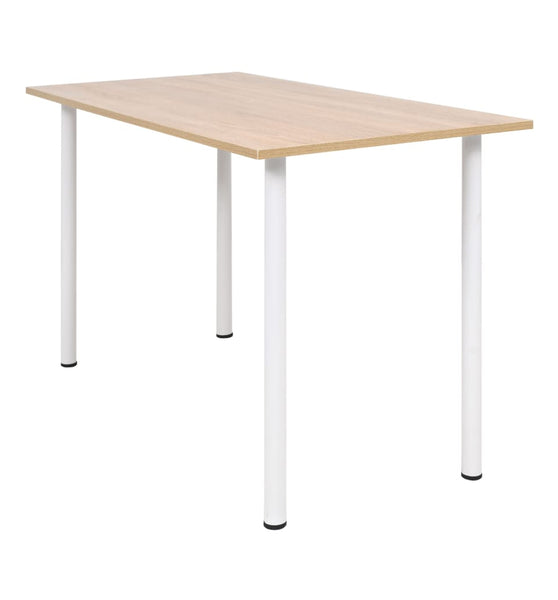 Esstisch 120×60×73 cm Eichenbraun und Weiß