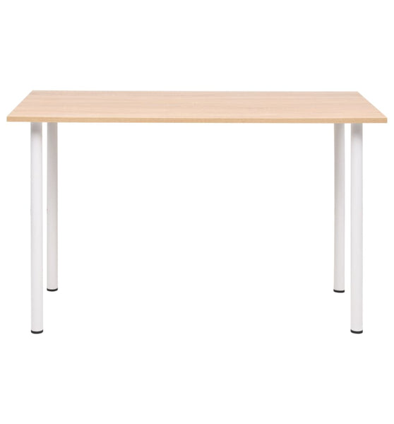 Esstisch 120×60×73 cm Eichenbraun und Weiß