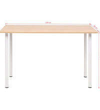 Esstisch 120×60×73 cm Eichenbraun und Weiß