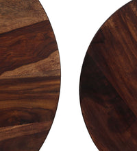 2-tlg. Couchtisch-Set Massivholz Palisander 60x35 cm
