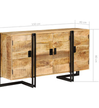 Sideboard Massivholz Mango 150x40x80 cm
