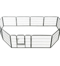 Hunde-Laufgitter 12 Paneele Stahl 80x60 cm Schwarz