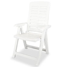 Garten-Liegestühle 4 Stk. Kunststoff Weiß