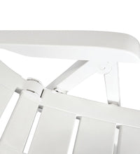Garten-Liegestühle 6 Stk. Kunststoff Weiß