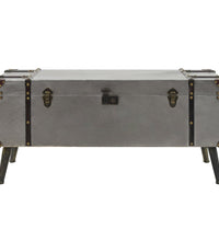 Couchtisch MDF und Aluminium 102x51x47,5 cm
