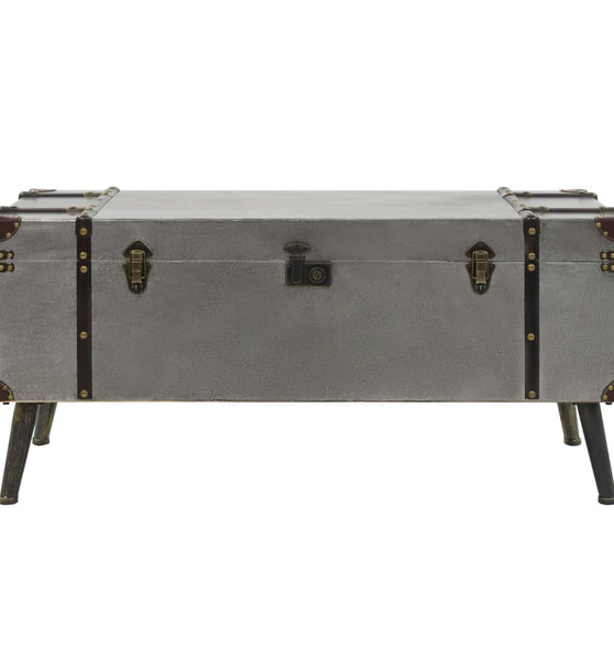 Couchtisch MDF und Aluminium 102x51x47,5 cm