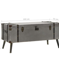 Couchtisch MDF und Aluminium 102x51x47,5 cm