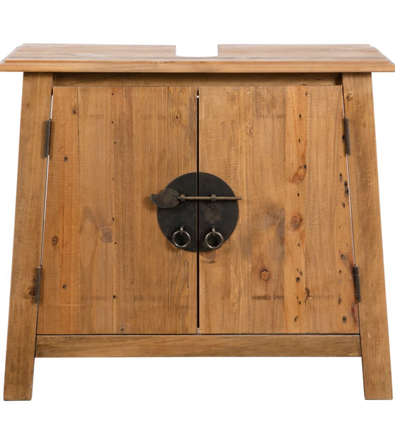 Badezimmer-Unterschrank Massivholz Kiefer 70x32x63 cm