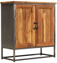 Sideboard Recyceltes Teakholz und Stahl 65x30x70 cm