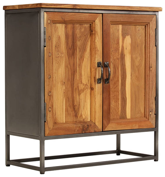 Sideboard Recyceltes Teakholz und Stahl 65x30x70 cm