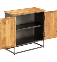 Sideboard Recyceltes Teakholz und Stahl 65x30x70 cm