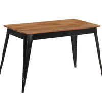 Esstisch Massivholz Akazie und Stahl 120x60x76 cm