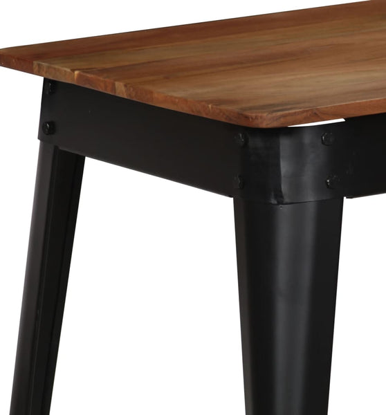 Esstisch Massivholz Akazie und Stahl 120x60x76 cm