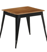 Esstisch Massivholz Akazie und Stahl 75x75x76 cm