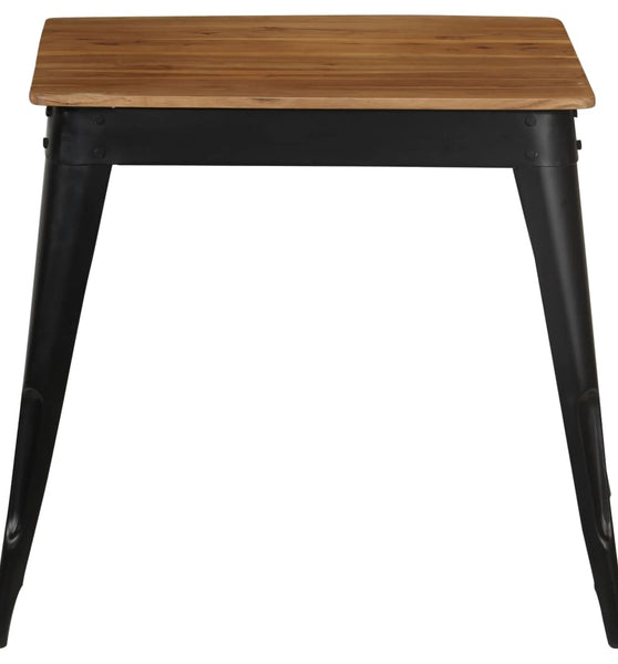 Esstisch Massivholz Akazie und Stahl 75x75x76 cm