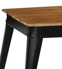 Esstisch Massivholz Akazie und Stahl 75x75x76 cm