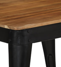 Esstisch Massivholz Akazie und Stahl 75x75x76 cm