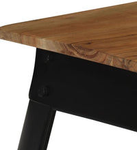 Esstisch Massivholz Akazie und Stahl 75x75x76 cm