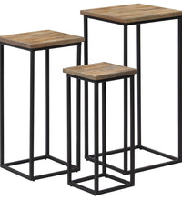 Beistelltisch-Set 3-tlg. Recyceltes Teak