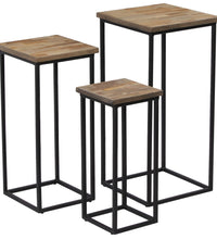 Beistelltisch-Set 3-tlg. Recyceltes Teak