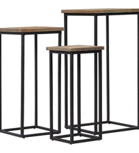 Beistelltisch-Set 3-tlg. Recyceltes Teak