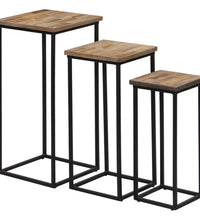 Beistelltisch-Set 3-tlg. Recyceltes Teak