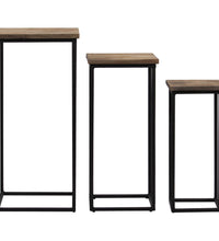 Beistelltisch-Set 3-tlg. Recyceltes Teak