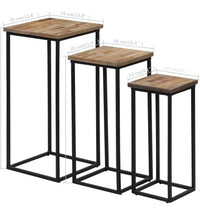 Beistelltisch-Set 3-tlg. Recyceltes Teak