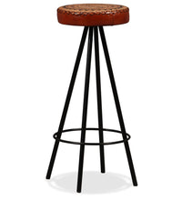 3-tlg. Bar-Set Altholz Massiv, Echtleder und Canvas