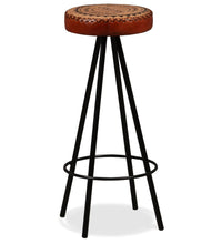 3-tlg. Bar-Set Altholz Massiv, Echtleder und Canvas
