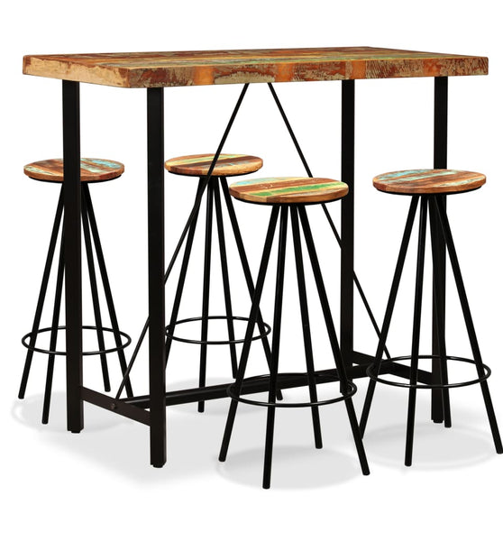 5-tlg. Bar-Set Altholz Massiv